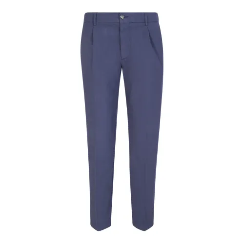 Dell'oglio , Blue Riccardo Trousers - Made in Italy ,Blue male, Sizes: