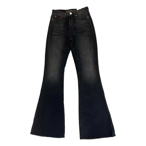 Denham , High Rise Flare Fit Black Jeans ,Black female, Sizes: