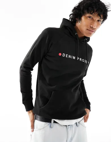 Denim Project logo hoodie in black