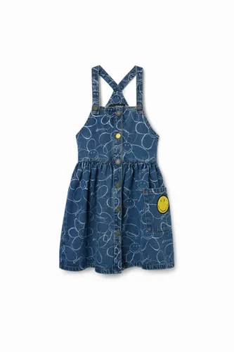 Denim Smiley Originals ® dungaree dress - BLUE - 7/8