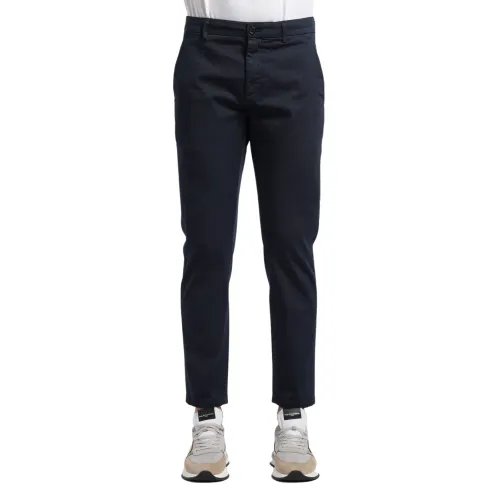 Department Five , Chinese Pants Slim Crop ,Blue male, Sizes: