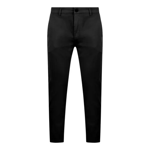 Department Five , Slim Fit Chino Crop Pant ,Black male, Sizes: