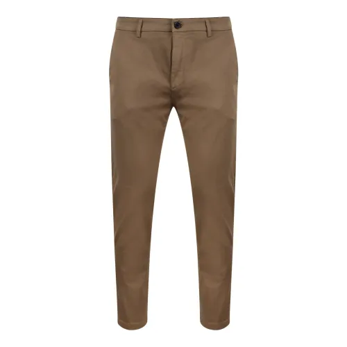 Department Five , Slim Fit Chino Crop Pant ,Brown male, Sizes:
