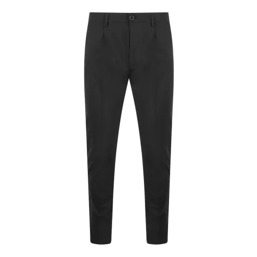 Department Five , Slim Fit Wool Blend Chino Trousers ,Black male, Sizes: