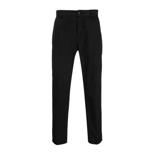 Department Five , Stretch Chino Pants with Piping Detail ,Black male, Sizes: