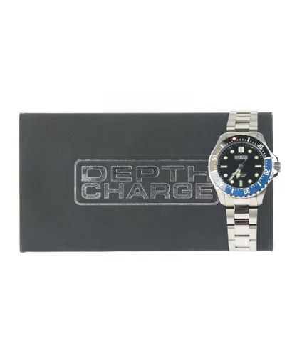 Depth Charge Mens Accessories 41mm Automatic Watch in Black Metal (archived) - One Size