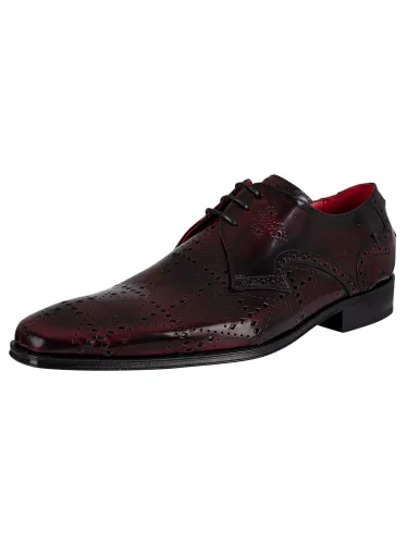 Derby Brogue Polished Leather Shoes