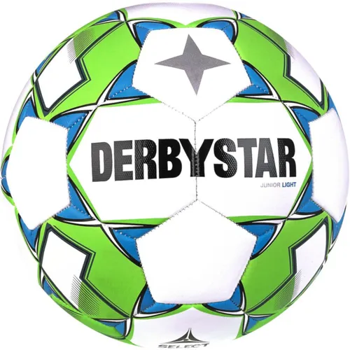 Derbystar Football Junior Light v23 White/Green/Blue Size 5