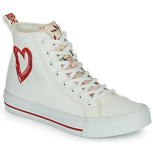 Desigual  BETA HEART  women's Shoes (High-top Trainers) in White