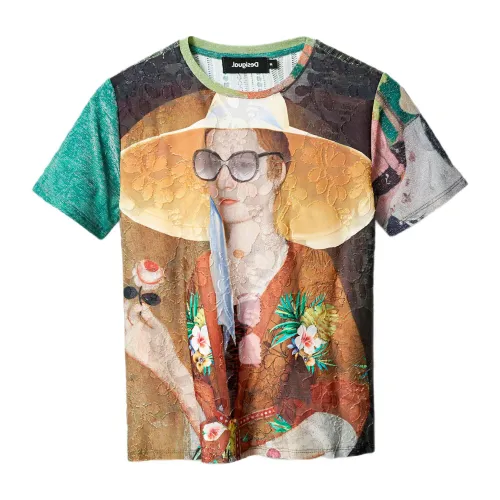 Desigual , Lebanon T-Shirt Spring/Summer Collection ,Multicolor female, Sizes: