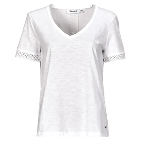 Desigual  TS_DAMASCO  women's T shirt in White