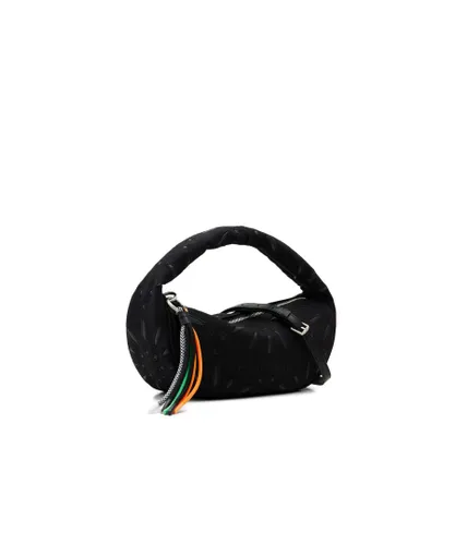 Desigual WoMens Plain Handbag with Shoulder Strap in Black Pu - One Size