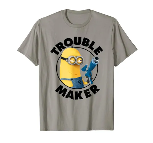 Despicable Me Minions Tim Troublemaker Black Text T-Shirt