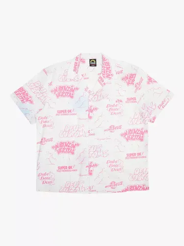 Deus ex Machina Dub Bass Shirt, White/Pink - White/Pink - Male