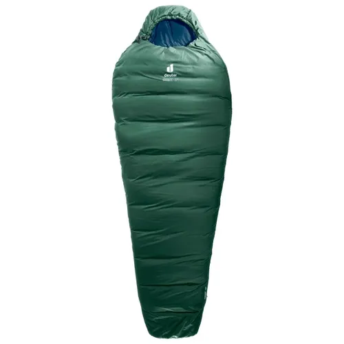 Deuter - Orbit 0° - Synthetic sleeping bag size 208 x 74 x 47 cm - Regular, ivy /blue