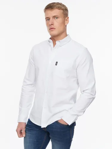 Dewey Oxford Shirt White Stripe - M
