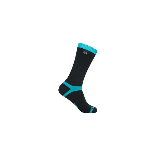 Dexshell Coolvent Waterproof Sock: Aqua Blue Stripe: S