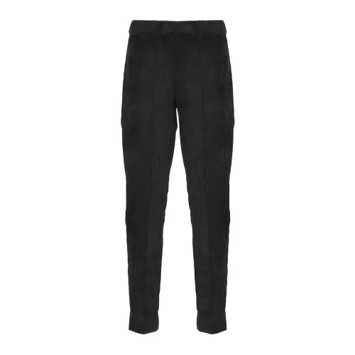 D.Exterior , Black Corduroy Trousers for Women ,Black female, Sizes: