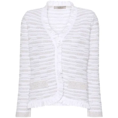 D.Exterior , Frayed-edge tweed jacket ,White female, Sizes: