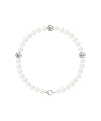Diadema Womens - Bracelet - Freshwater Pearls - Love Jewelry Collection Silver Sterling - One Size