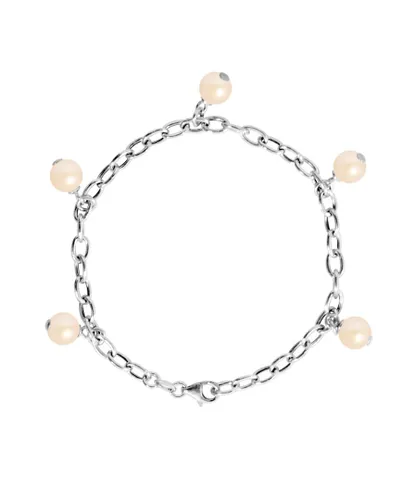 Diadema Womens - Bracelet Freshwater Pearls - Love Jewelry Collection Silver Sterling - One Size