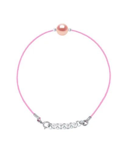 Diadema Womens - Bracelet - Pink Nylon - Freshwater Pearl - - One Size