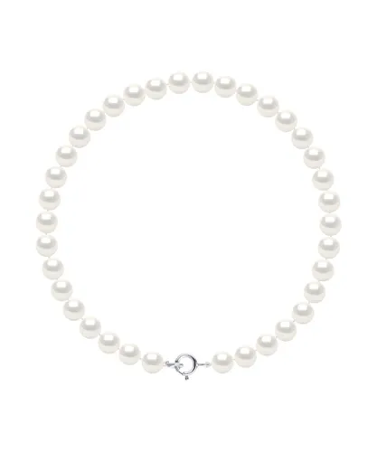 Diadema Womens - Bracelet - Real Freshwater Pearls - White Silver - One Size
