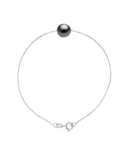 Diadema Womens - Bracelet - Tahitian Pearl - Diamonds - Natural Silver - One Size