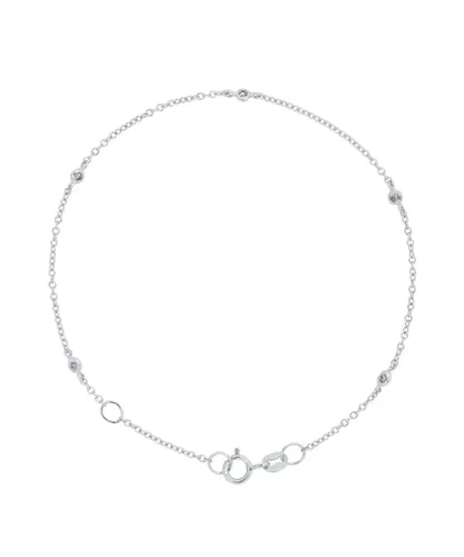 Diadema Womens - Bracelet - White Gold - 5 Diamonds - - One Size
