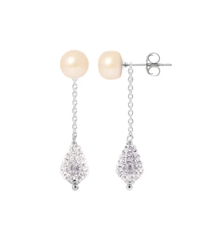 Diadema Womens - Earrings  Collection Crystal Pearl Silver Sterling - One Size
