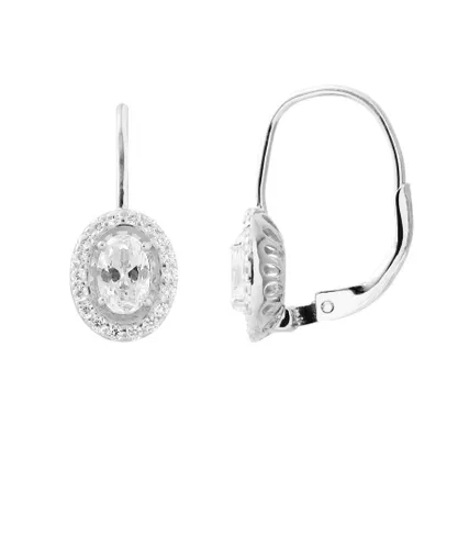 Diadema Womens - Earrings  High Jewelery - Crystal Love Jewelry Collection Silver Sterling - One Size