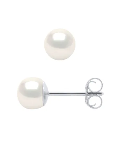 Diadema Womens - Earrings  Silver and Real Freshwater Pearls - White - One Size