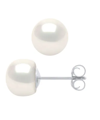 Diadema Womens - Earrings  Silver and Real Freshwater Pearls - White - One Size