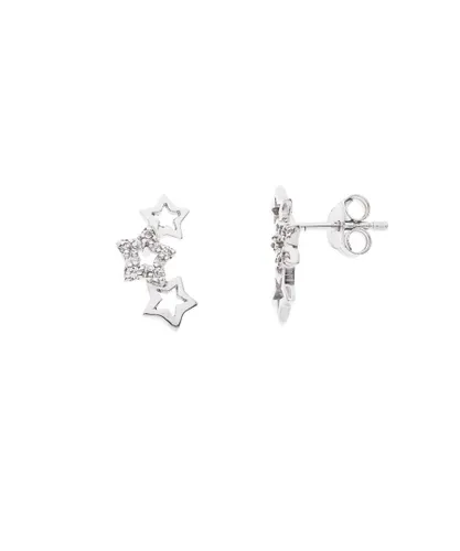 Diadema Womens - Earrings  Star - Love Jewelry Collection Silver Sterling - One Size