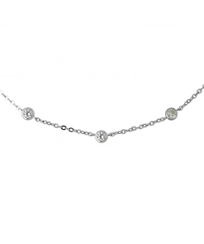 Diadema Womens - Necklace - Black Night - Collection Crystal Pearl Silver Sterling - One Size