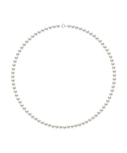 Diadema Womens - Necklace - Real Japanese Akoya Cultured Pearl - White Gold - One Size