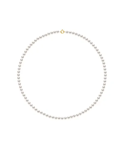 Diadema Womens - Necklace - True Japanese Akoya Cultured Pearl - Quality AA+ - White - Size 16.5 inches (Necklaces)