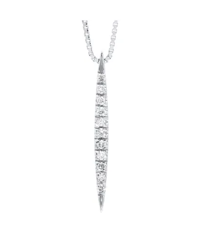Diadema Womens - Necklace with Diamonds - Drop - White Gold - One Size