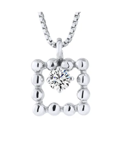 Diadema Womens - Necklace with Diamonds - White Gold - One Size