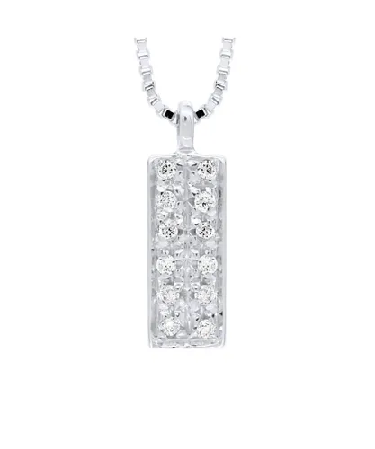 Diadema Womens - Necklace with Diamonds - White Gold - One Size