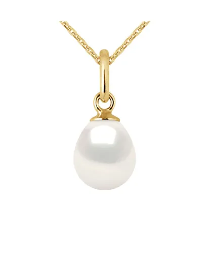 Diadema Womens - Pendant - Yellow Gold and Real Freshwater Pearls - White - One Size