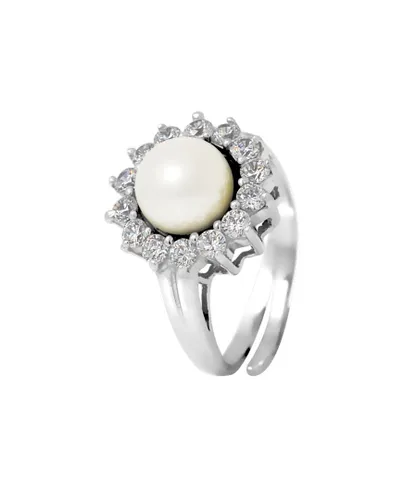 Diadema Womens - Prestige Ring with Freshwater Pearl - Pure White Collection - One Size