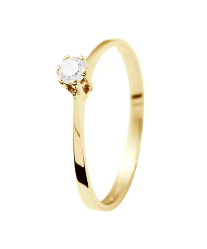 Diadema Womens - Ring - Prestige Diamonds - Yellow Gold - White - Size R