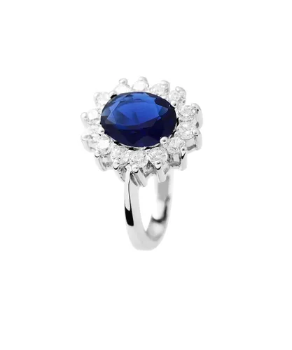 Diadema Womens - Ring - Pure White Collection - Blue Sterling Silver - One Size