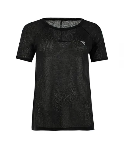 Diadora Active Womens Black T-Shirt Cotton