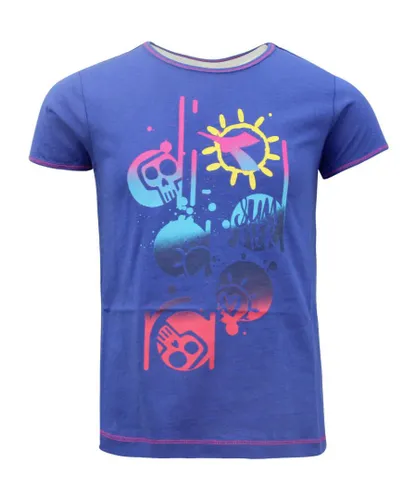 Diadora Childrens Unisex Graphic Kids Blue T-Shirt