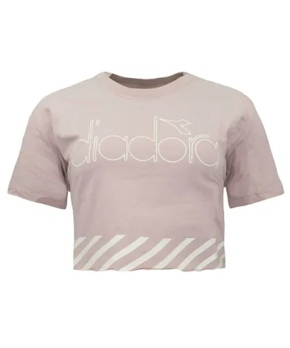 Diadora Crop Womens Pink Smoke T-Shirt