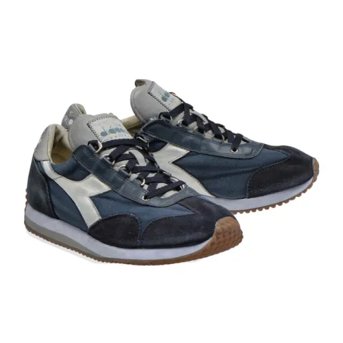 Diadora , Equipe H Dirty Stone Wash Sneakers ,Blue male, Sizes:
