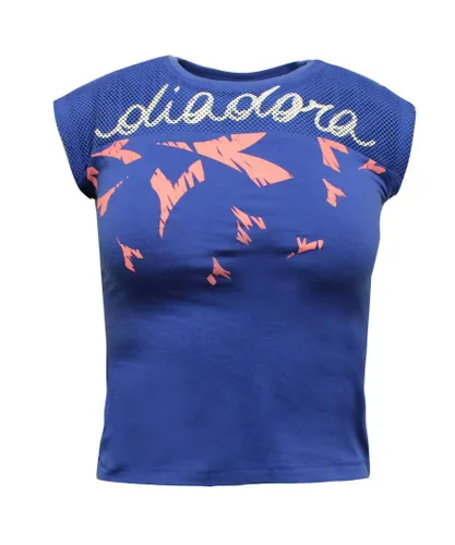 Diadora Girls Graphic Kids Blue T-Shirt Textile