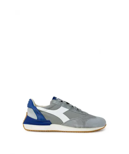 Diadora Heritage Mens Leather Lace-Up Sneakers in Grey